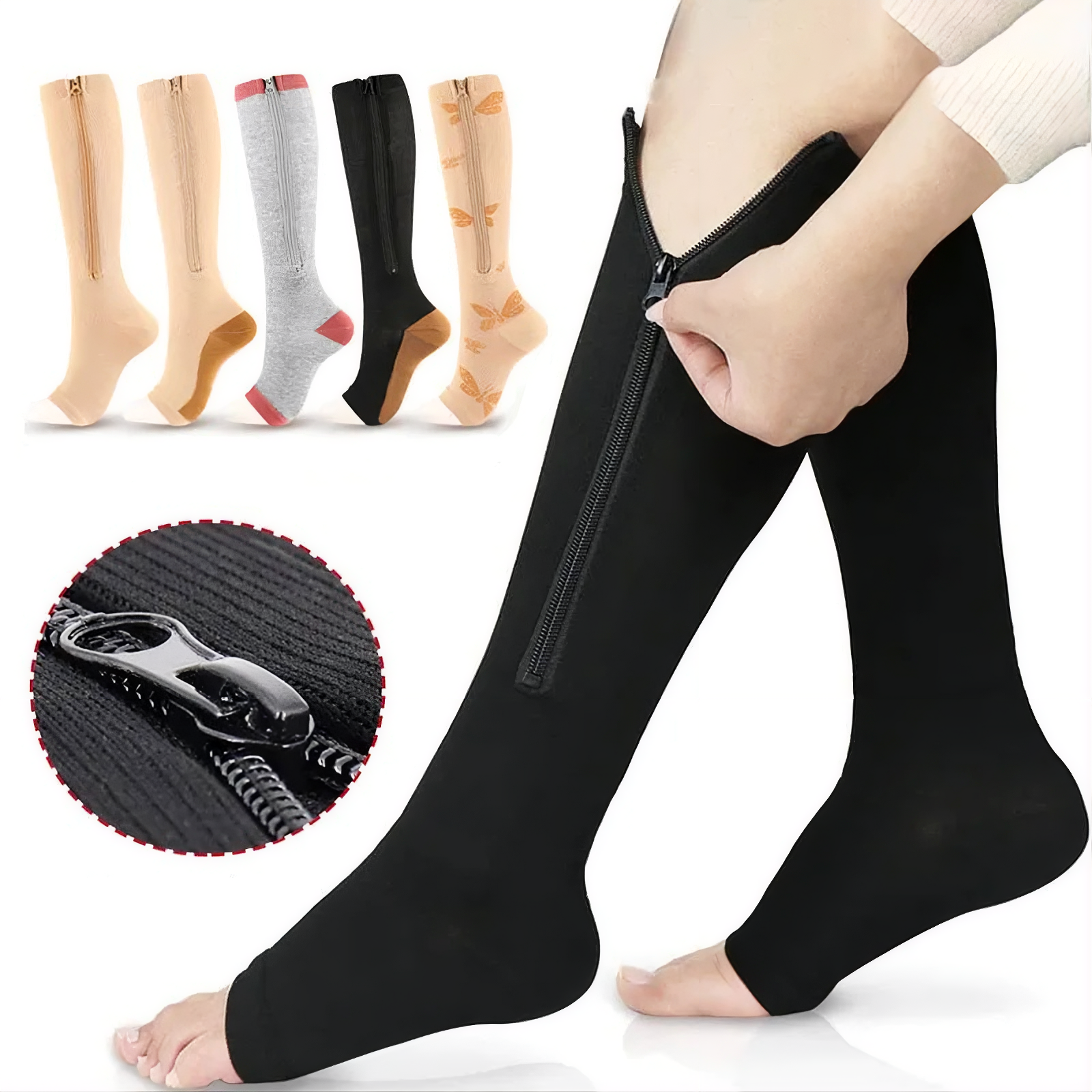 OptiFlow™ Zip Comfort Socks