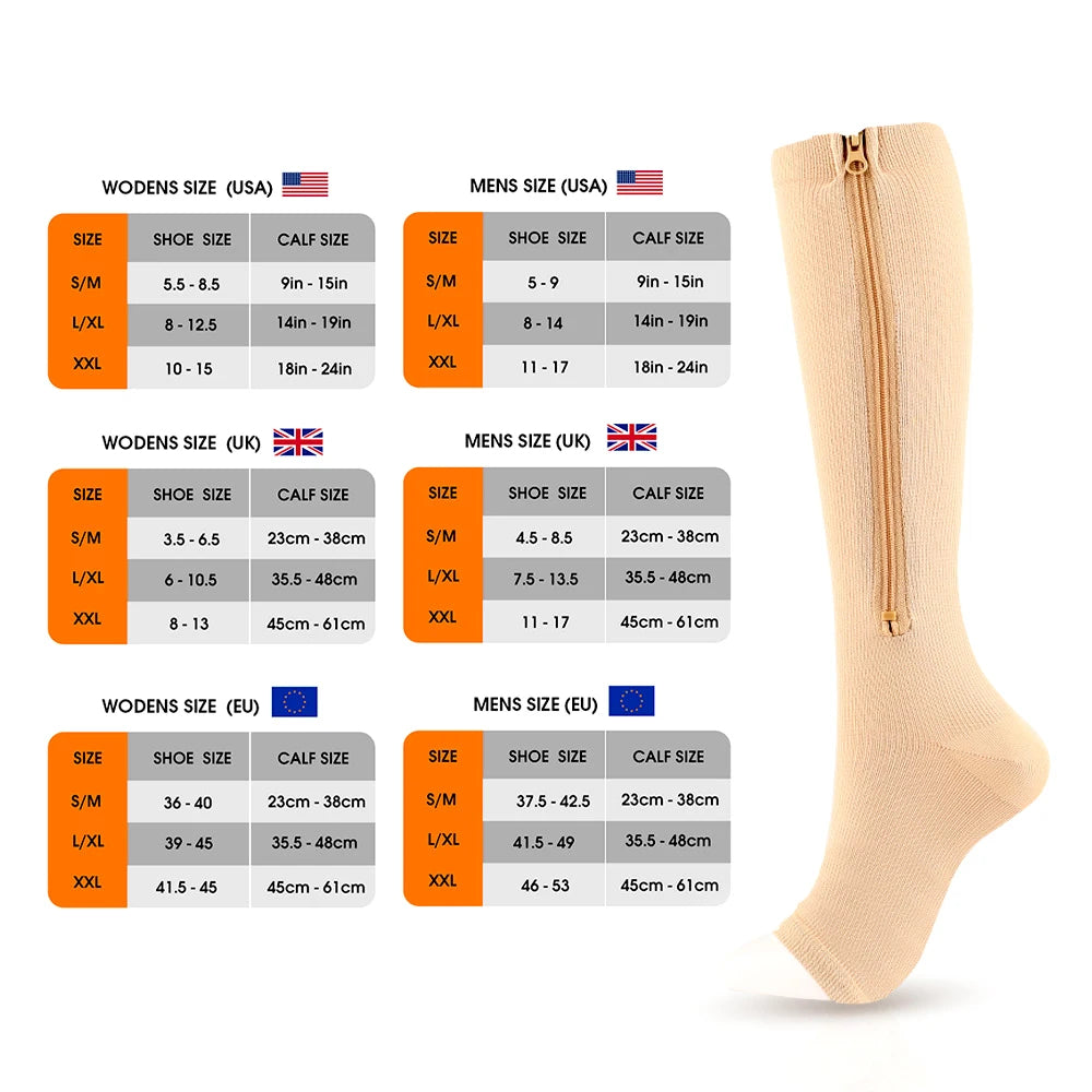 OptiFlow™ Zip Comfort Socks